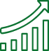 ABM College Business Diploma Programs - a graph with green arrow pointing upwards exponentially to show growth