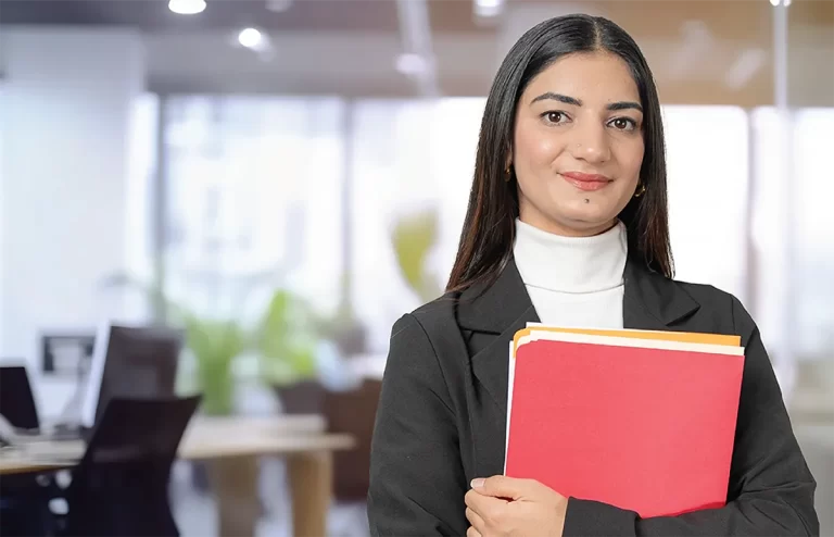 legal assistant diploma graduate working in lawyer office