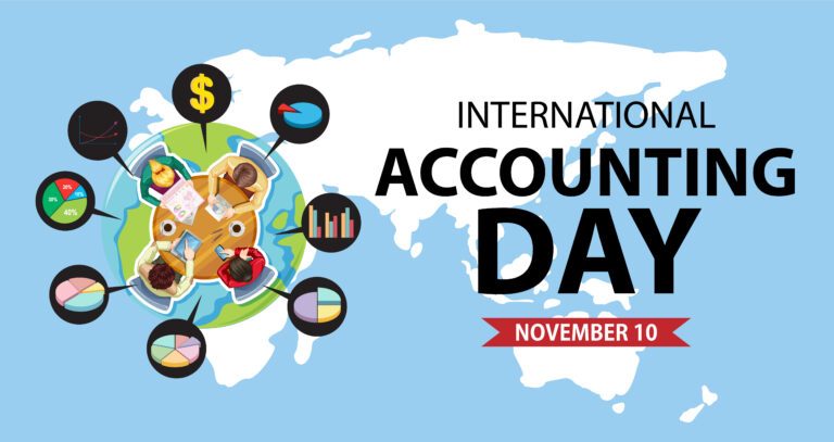 International accounting day banner design illustration